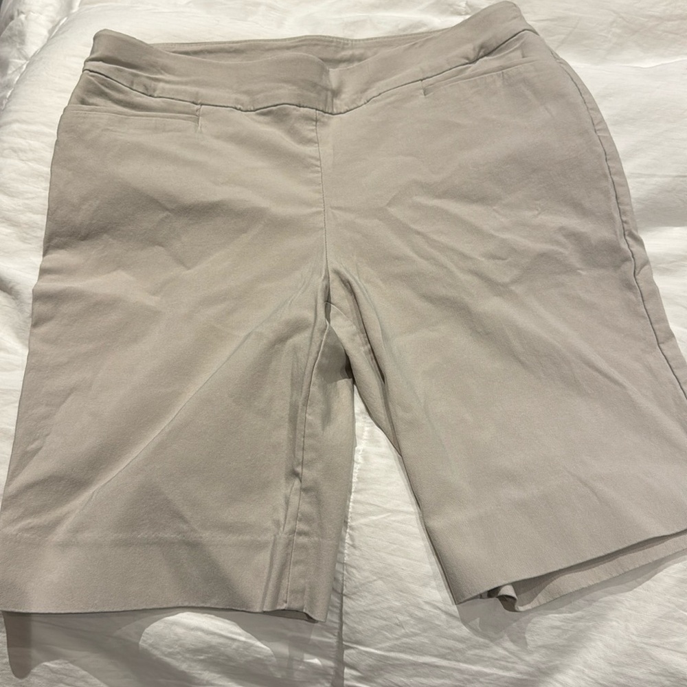 Chicos size 1- 9 inch inseam shorts. Pull on. Super comfortable!!